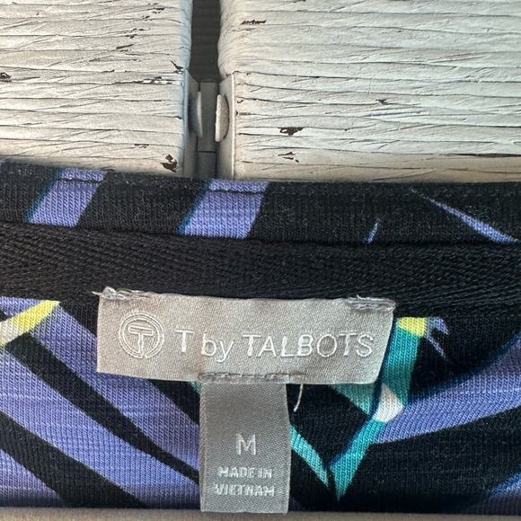 Talbots women's tropical sleeveless midi dress blue Green pockets costal grandma - Picture 7 of 15